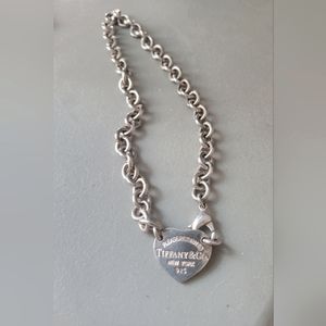 Tiffany & Co. Please Return To Heart Tag Choker 15.5" Necklace
